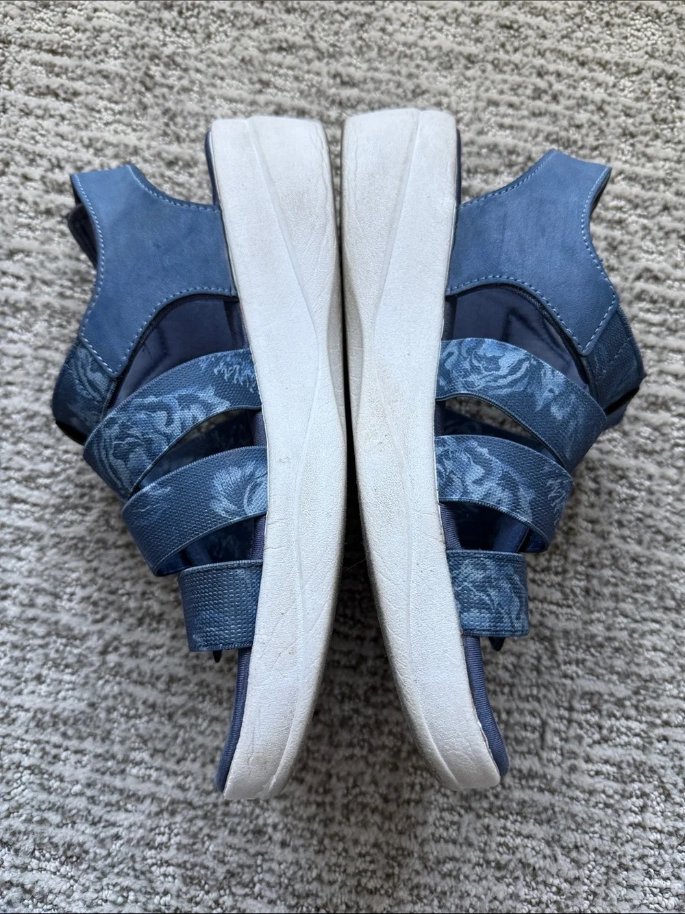 Ryka Women’s Blue Multi-Strap Comfort Sandals Aloha Style - Size 9